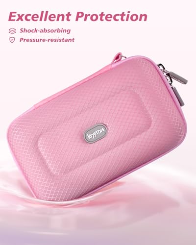 Krypthos Camera Case for Canon G7 X Mark III with SD Card Storage (Pink) | Compatible with Kodak Pixpro FZ45, Canon G7X Mark III,CAMKORY DC403, Travel Small Cameras, Protective, Durable, Easy to Carry - color: Pink