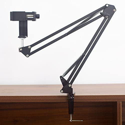 Desk lamp Clamp: 2PACK 1/2 Enlarge Hole Replacement C Clamp for Desk Light,Magnifying Glass with Light,Table Mic Stand,Mic Arm Desk Mount,Swing Arm Phone Holder,for Home Office Work Task (BLACK) - color: Black