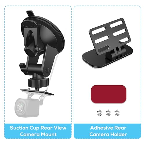 Pixelman Rear Camera Mount (2 Pcs), Universal Windshield Backup Camera Mount, Adjustable Dash Cam Bracket