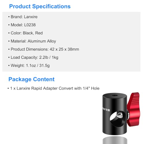 Rapid Adapter Convert with 1/4" Screw Hole, Multi-Functional Light Stand Tip Adapter Fits for Studio Monitor Stand, Camera Mount, Photo Studio Photography Light Stand