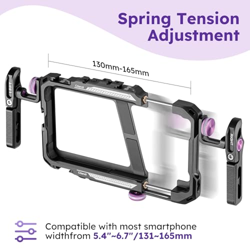 Universal Smartphone Filmmaking Stabilizer, Phone Cage for Vlogging and Videography, Compatible with Most Smartphones
