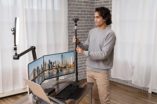 Kensington A1000 Telescoping C-Clamp Desktop Mount for Microphones, Webcams, Lights (K87654WW) - style: Desktop