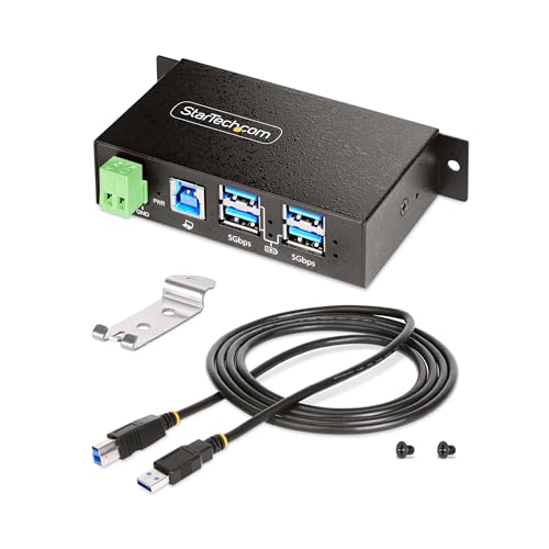 StarTech 4-Port Managed USB Hub 5Gbps, TAA (5G4AINDRM-USB-A-HUB)