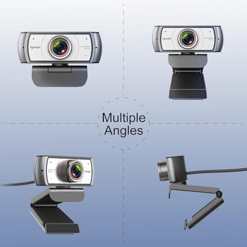 Wide Angle Webcam,120 Degree Large View Spedal 920 Pro Video Conference Camera, Full HD 1080P Live Streaming Web Cam with Built-in Microphone, USB Webcam for Mac, PC, Laptop and Desktop