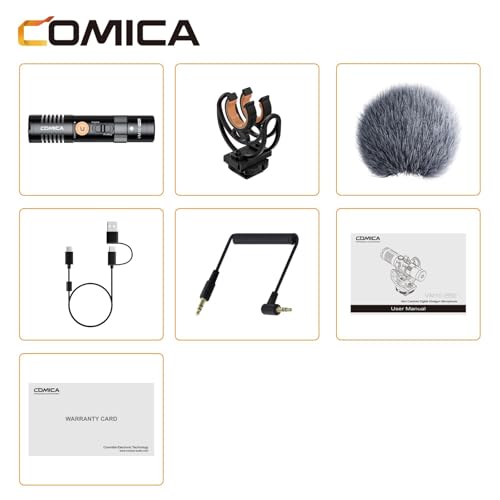 COMICA VM10 PRO Shotgun Microphone,USB C Mic for Camera, Smartphone, Tablet, PC.Ideal for Vlogging, Live Streaming,Recoding.Dual-Mode Video USB Shotgun Microphone with Gain Control - size: Comica VM10 Pro