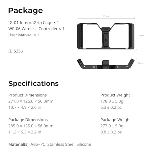 SmallRig IG-02 Wireless Control Universal Phone Cage for Short Video Starters, Dual Handgrip Smartphone Video Rig with Cold Shoe Mount, for iPhone 17 16 & Android, for Creators Vlogging-5356 - style: Wireless Controller