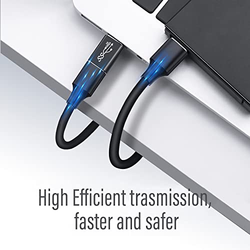HIEbee 3kinds of USB 3.0 apters kit, USB 3.0 Female to Female and Male to Male and Female to Male, high Speed Convert Extension Coupler Connector converte,Black