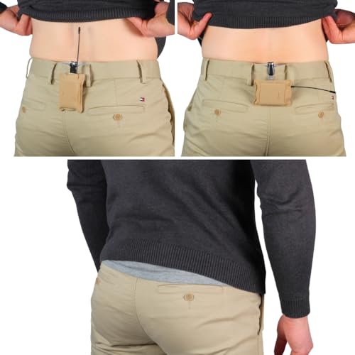 URSA Belt Pouch with Clips - Versatile Rigging for Wireless Transmitters (Beige, Small) - color: Beige, size: Small