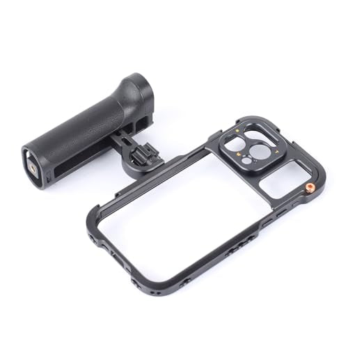 Phone Cage Video Rig for iPhone 15 Pro MAX, Single Handheld Phone Cage Kit, Phone Stabilizer for Video Recording
