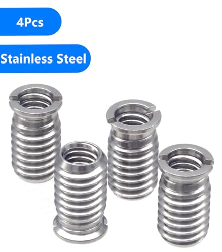 Stainless Steel 1/4"-20 Female to 3/8"-16 Male Convert Screw Adapter (4pcs, 16.5mm) - color: 4pcs, size: 16.5mm