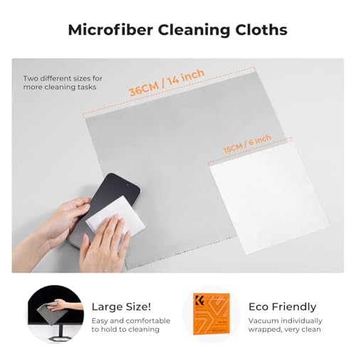 K&F Concept 25-1 Professional Camera Cleaning Kit with Full Frame Sensor Cleaning Swabs/60ML & 20ML Lens Cleaner/Cleaning Wipes/Camera Blower/Lens Pen Brush/Microfiber Cloths/Carrying Case - size: 24mm