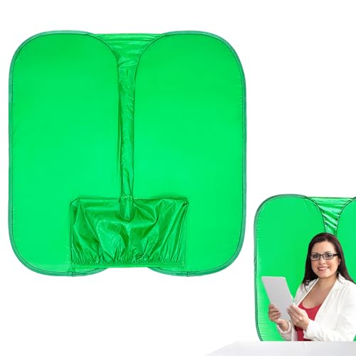 Portable Backdrop Shield – Foldable Chair Screen, Double Sided Background, Wrinkless Resistant Fabric with Secure Fastening Feature | Perfect Video Streaming Calls Home Office Production Use