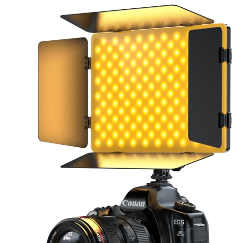 Pixel LED Video Light Panel Photography Camera Lighting 20W Bi-Color Dimmable 2500-6500K Led Studio Streaming Lights Photo Video Shooting (Battery Not Included)
