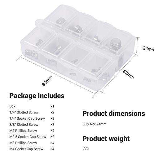 SMALLRIG Camera Screw Set,26 Pcs Screw Set for Camera Accessories AAK2326 - size: 26 Pcs