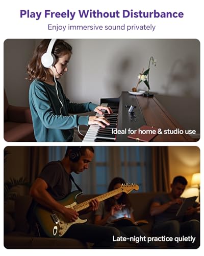 VCELINK 6.35mm 1/4 Male to 3.5mm 1/8 Female Audio Adapter, Gold-Plated TRS Stereo Jack, Solid Brass Housing, for Headphones, Guitar, Mixer, Amp, Keyboard, 2 Pack