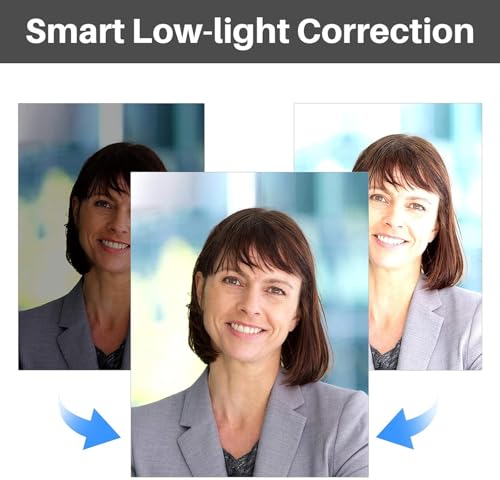 EMEET C980 PRO 3-in-1 1080P Webcam with Microphone and Speaker, 60°-98° Wide Angle Webcam w/ 4 Noise Cancel Mics, 2 Speakers, Auto Low Light Correction W/Cover, USB Camera for Online Conference/Class - style: 1080P with 4Mics 2Speakers