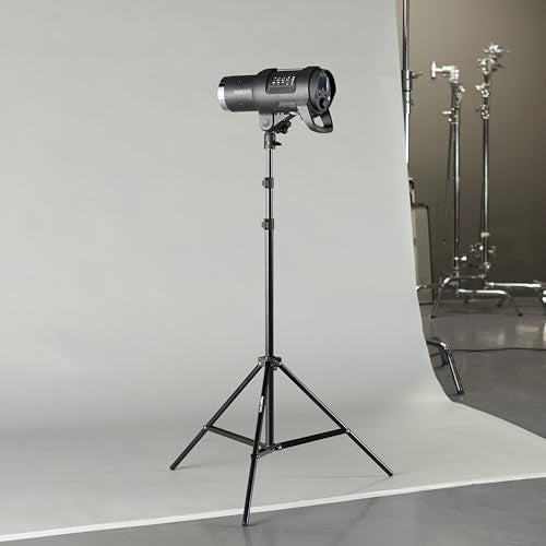 Amazon Basics Portable Aluminum Photography Light Stand Tripod with Case, 2.8-6.7 feet, Black - size: 1-Pack