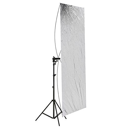 Neewer 35" x 70"/ 90 x 180cm Photo Studio Gold/Silver & Black/White Flat Panel Light Reflector with 360 degree Rotating Holding Bracket and Carrying Bag