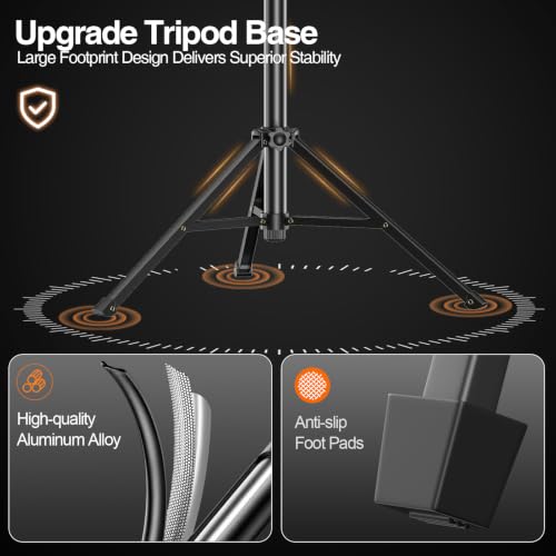 EMART 10" Ring Light with 51" Extendable Tripod Stand Phone Holder Wireless Bluetooth Remote,16 RGB Colors 13 Dynamic Modes & 10 Brightness Levels Selfie Ringlight for Phone Live Streaming Makeup - size: 10inch RGB