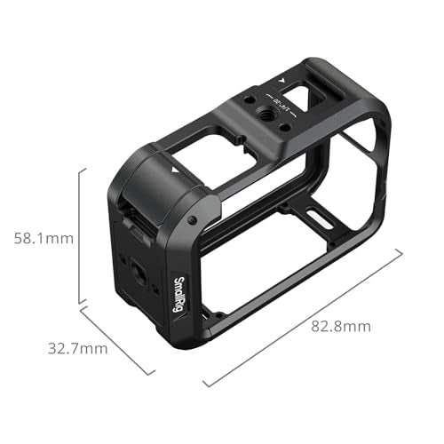 SMALLRIG Action 6 Cage for DJI Osmo Action 6 with Expansion Interfaces, Cold Shoe, 1/4"-20 Threaded Hole, Quick Release, Aluminum Action Camera Cage for DJI Action 6, Protective Frame Cage - 5888 - style: Basic Cage