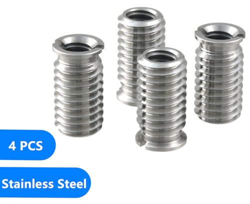 Stainless Steel 1/4"-20 Female to 3/8"-16 Male Convert Screw Adapter (4pcs, 18.5mm) - color: 4pcs, size: 18.5mm