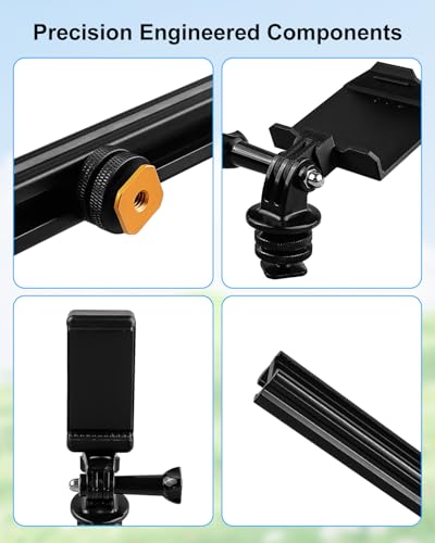 Multifunctional Camera Hot Shoe Extension Bracket for Video Recorder | Professional Digital Equipment Mount Plate Adapter Fits for ImmersionRC Powerplay GoPro, Light Metals