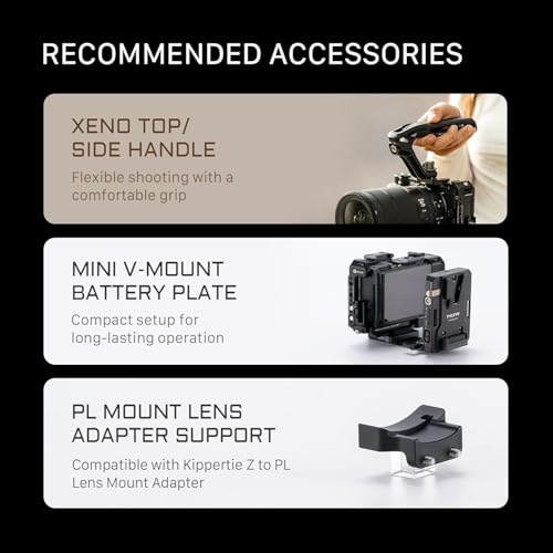 Tilta Camera Cage Base Kit Compatible with Nikon ZR | Modular Design | Features Xeno Top Handle, Cable Clamp, Cold Shoe Receiver | 1/4"-20 and 3/8"-16 Mounting Points | Black - size: Base Kit