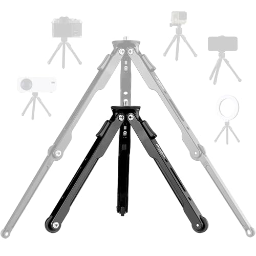 LEOFOTO Aluminum Mini Table Tripod, Weight 162g/0.35lb, Maxload 5kg/11lb, Foldable Stand, Compact Camera Spider Tripod, for Camera/Phone/Live Stream Light/Projector MT-03 Lightweight Version (MT-03S) - size: MT-03S Lightweight Version