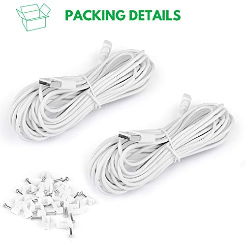 2Pack 25ft/7.5m Power Cable for Blink Mini, Extension USB Cable Continuously Charging Your Indoor Plug-in Smart Camera(Not for Blink mini 2)