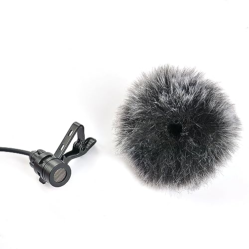 Ruittos 5 Packs Lavalier Microphone Wind Screen Furry Muffs Diameter 1cm Fits Most Lapel Clip Lav. Mini Lapel Microphone Dead Cat Windscreens (5 deadcats and 5x1cm Foam) - style: 5 deadcats and 5x1cm foam