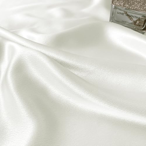 RUDONG M Satin Photography Backdrop, White, 3.3x2.5ft | Wrinkle-Free, Silky Fabric, For Jewelry/Cosmetics/Flat Lay/Studio, 100x75cm - color: White