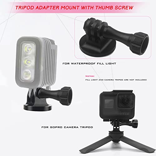 Niewalda Aluminum Tripod Mount Adapter, Tripod Adapter Mount,Compatible with GoPro Hero 9, 8, 7, 6, 5, 4, DJI Osmo, Sjcam, Xiaoyi Action Cameras - color: Black