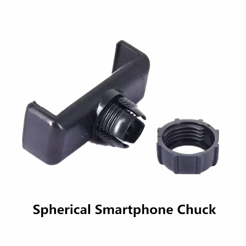 VizGiz 2 Pack Ring Light Phone Holder Replacement Clamp 17mm Rotate Ball Hole Clip Base for Hose Gooseneck Support Stand Live Broadcast Tripod Monopod Mount Attachment Cradle