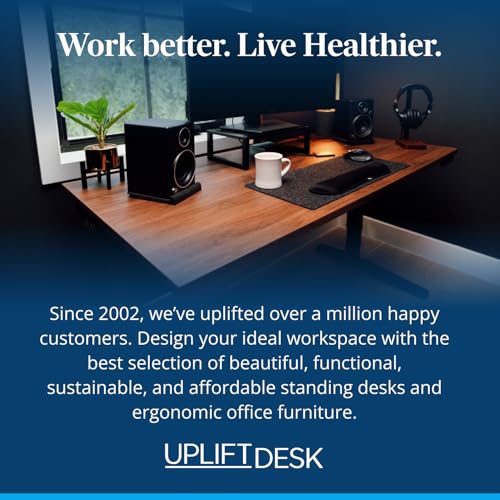 UPLIFTDESK E7 LED Desk Lamp – Adjustable 3 Color Modes, Dimmable Home Office Desk Light for Standing Desk, Dual Monitors, Aluminum Task Lamp (Silver Lamp, Silver Base) - color: Silver Lamp Silver Base