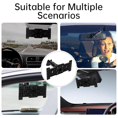 Dash Cam Mirror Mount, Rear View Mirror Dash Cam Mount Back Plate Panel Kit for 5.5" - 12" Rearview Mirror Dash Cams