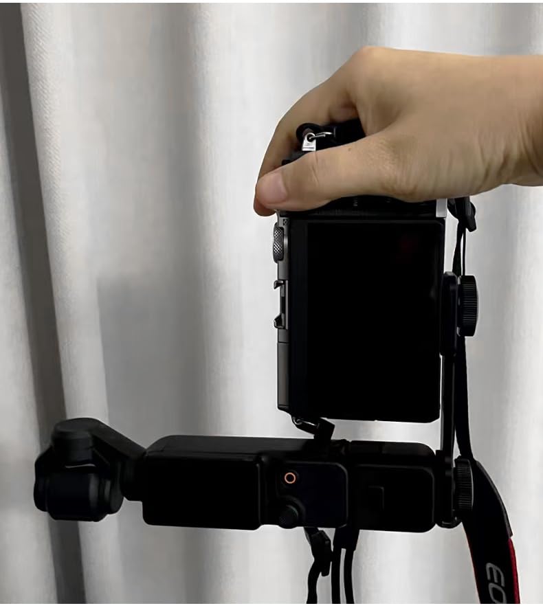 Triple Cold Shoe Mounts Plate Microphone Led Video Light Extension Bracket Microphone Stand Rig Compatible for DJI OSMO Mobile 3 2 OM 4 Zhiyun Smooth 4/Feiyu Vimble 2 Gimbal Stabilizer - color: ST-002-1
