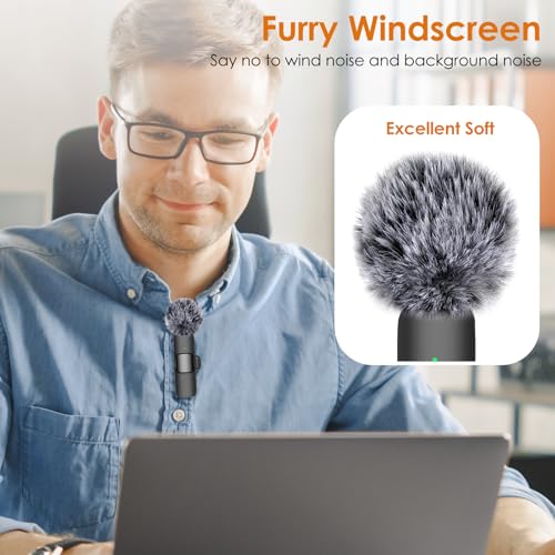 8 Packs Foam Microphone Windscreen & Mic Clip, Wireless Lavalier Mic Sponge, Mic Cover with Clip to Reduce Plosive and Better Highlight the Vocals, Washable and Windproof Wind Screen - size: Windscreen 4PC & Clip 4PC