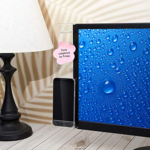 Outus 4 Pieces Computer Monitor Message Memo Board Transparent Message Panel Monitor Sticky Memo Note Board Phone Holder Work from Home Essentials for Office Screen Computer Laptops Cabinets Office