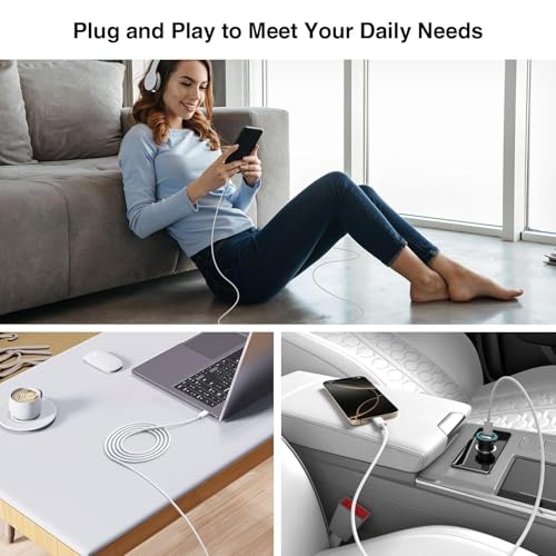 6.6Ft Charging Power Cable for Arlo Pro/Pro2,Arlo Q, Arlo GO,Essential Spotlight XL,XL 2nd/Wyze Cam Pan v3 v2,NetvueBlink,Yi Home Camera,Oculus go,Kasa Cam Wall Charger Adapter Cord Replacement(White)