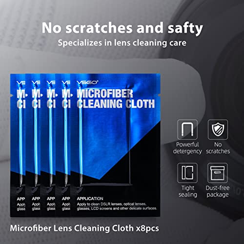 VSGO 11-in-1 Mirrorless Camera Cleaning Kit for Canon,Nikon,Sony,Samsung,Fuji DSLR Cameras, Air Blower Lens Cleaning Pen Microfiber Cloth and Portable Bottle Included (VS-A8E) - size: VS-A8E-for Lens