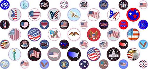 StickerTalk Patriotic Camera Dots Webcam Covers, 0.25 in. Dia, 0.375 in. Dia