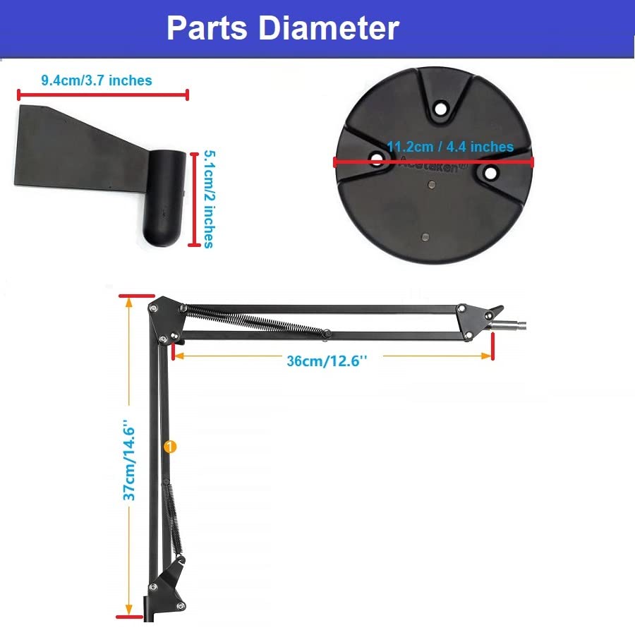 Webcam Ring Light Wall Mount, 10'' Streaming Light with Folding Arm Wall Holder Compatible with Logitech C920s StreamCam Brio C930 C922x C925e C615 webcams