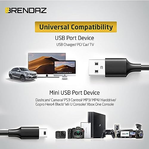 BRENDAZ 15ft. Mini USB Cable Compatible with Canon EOS 7D DSLR Camera (15-Feet)