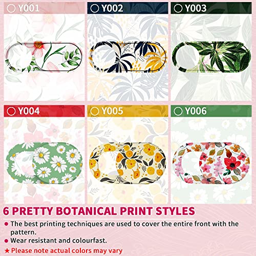 Laptop Camera Cover Slide Cute, Ultra Thin Webcam Cover for iPhone iPad MacBook Pro Computer iMac Cell Phone PC Accessories, Camera Blocker Slider, Great for Privacy - Flowers (3 Small+3 Large) - color: Flowes 6