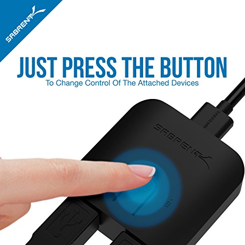 SABRENT USB 3.0 Sharing Switch for Multiple Computers and Peripherals LED Device Indicators (USB-SW30) Black - size: 1 Count (Pack of 1)