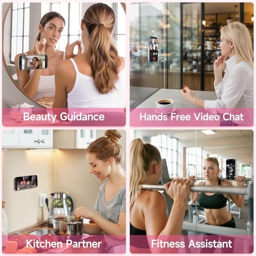 Yojaro Silicone Suction Cup Phone Case Mount Double Sided, Phone Accessories Hands-Free Strong Grip Holder for Selfies and Videos, Silicon Phone Stand for iPhone and Android Black - color: Black