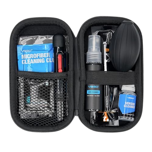 VSGO All-in-One Camera Cleaning Kit for Full Frame Sensor Cameras (24mm) Compatible with Canon, Nikon, Sony, Pentax & DSLR, Includes CMOS Swabs, Lens Pen, Air Blower & More (DKL-20F)