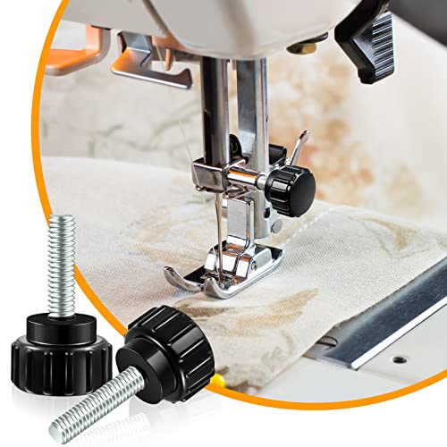 Hotop Threaded Knurled Thumbscrew Monitor Mount Screws on Knobs Monitor Screws Carbon Steel Clamping Knobs Grip Thumb Screw Mounting Thumb Screw, Black(20 Pieces,M4 x 15 mm) - size: M4 x 15 mm