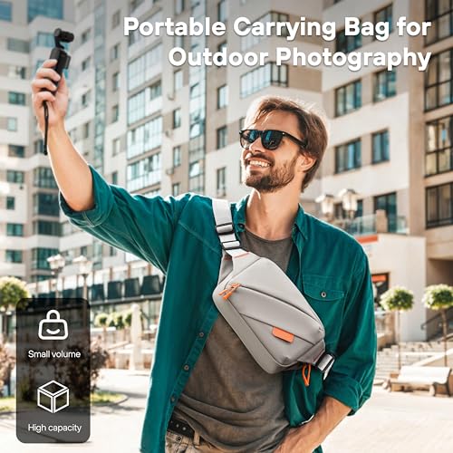 STARTRC PHOTO All-in-One Waterproof Storage Bag for Insta360 Luna Ultra Accessories/Osmo Pocket 4/3 Osmo Mobile 8/7P, Portable 900D Polyester Multilayer Travel Case for Xtra Muse/Action 6/5 Pro/Nano