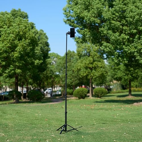Amazon Basics 64-inch Extendable Tripod for iPhones and Smartphones, Selfie Stick Mode and Phone Tripod Mode, Black - size: 64-inch